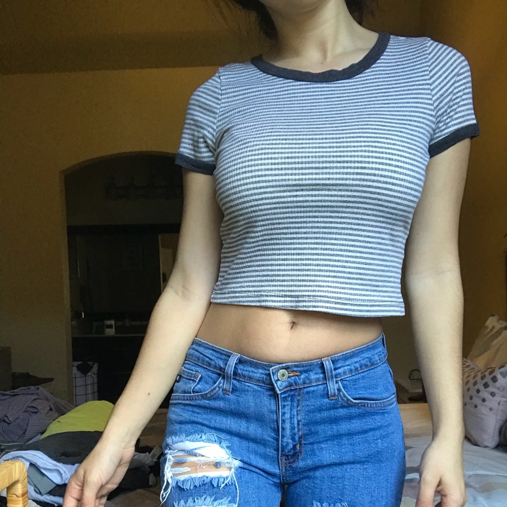 Striped crop top